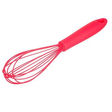 Imagem de Batedor Manual Fio Silicone Com Cabo Em Pp 31cm Weck Vermelho