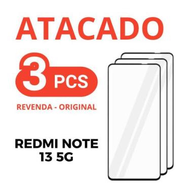 Imagem de Kit 3 Película Vidro De Temperado 3D Compatíveis Para Redmi Note 13 5G