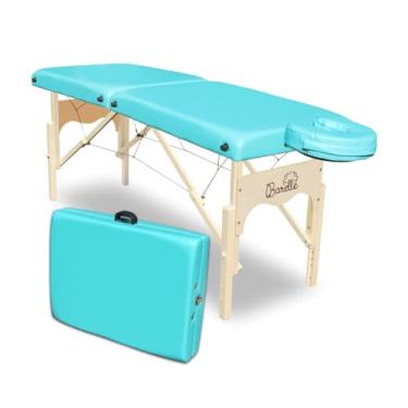 Imagem de Maca Portátil Profissional 65cm C/regulagem de Altura - 350kg - Barelle Verde-claro