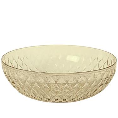 Imagem de Saladeira de plástico 3 litros Cristal Glamour âmbar Plasutil ref.1474
