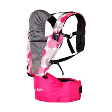 Imagem de Canguru Sling 3 a 15kg Hipseat Baby Style Cor:Rosa