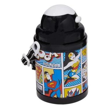 Imagem de Garrafa Canudo Gibi Liga Da Justiça 380Ml - Tasco Inport