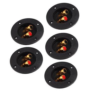 Imagem de Copo Terminal Caixa do Orador, 5 Pces 2 Vias Estéreo Alto-falante Caixa Terminal Copo Duplo Postes de Ligação para o áudio do Iate do Carro Rv