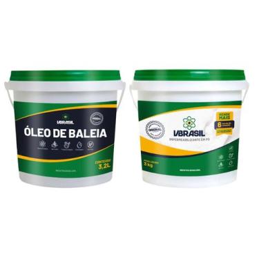 Imagem de Kit 1 Impermeabilizante Vbrasil 3kg + 1 Oleo De Baleia 3,2l