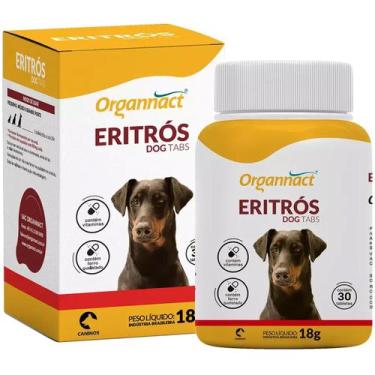 Imagem de Suplemento Organnact Eritrós Dog Tabs Para Cães 18g 30 Tabs, 18g