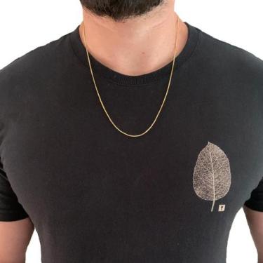 Imagem de Corrente Cordão Colar Veneziana Masculina 60 cm Banhado a Ouro 18k - D