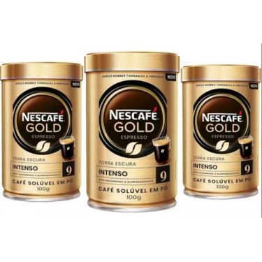 Imagem de Café Solúvel Nescafé Gold Intenso 9 100g Liofilizado 3 Latas, 100g