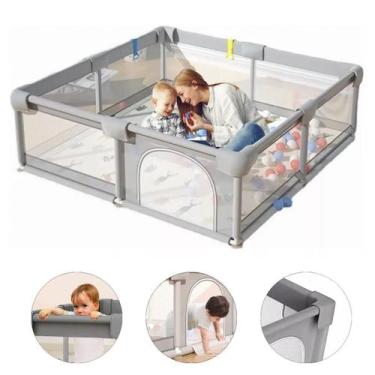 Imagem de Cercadinho Bebê Grande Chiqueirinho Infantil Cercado 180X150 - Pluggei