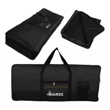 Imagem de Capa Luxo Acolch. p/ Teclado 5/8 Yamaha Roland Casio 98x41cm - Orquezz