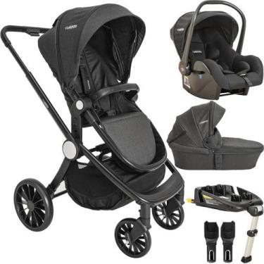 Imagem de Carrinho Moises Bebe Conforto Base ISOFIX Kiddo Sunny Preto