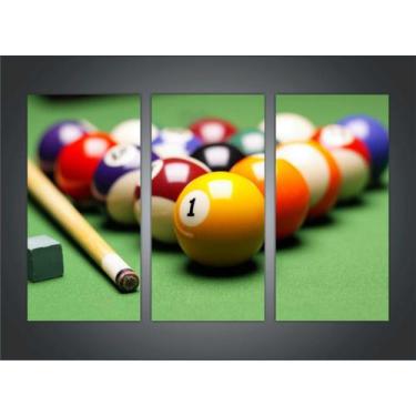 Imagem de Quadro Decorativo Sinuca Bilhar Esporte Salas De Jogos Decorações Com 
