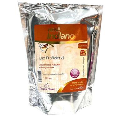 Imagem de Henê Pó Indiano Divina Dama 240g Castanho Escuro