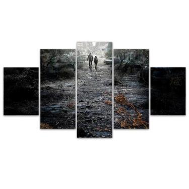 Imagem de Quadro Decorativo Mosaico MDF Série The Last of Us Joel e Ellie - EMPI