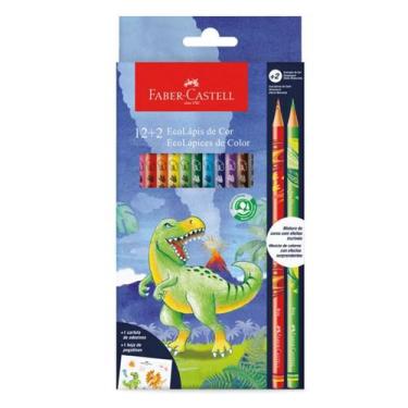 Imagem de Ecolápis de Cor Faber Castell 12+2 Coleção Dinossauro - FABER CASTELL 