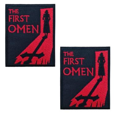Imagem de KLORIZ 2 peças de adesivos bordados de filme de terror The First Omen com aplique de irmã claustro acessórios para jaquetas, mochilas, jeans, Halloween