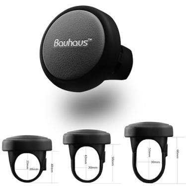 Imagem de FANXIN Puxadores de volante para carros e barcos, botão de esfera de roda de silicone, botão suicida giratório de 360 graus para caminhões (cinza)