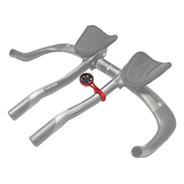 Imagem de Suporte Aero Bars – Suporte de computador para bicicleta Garmin Edge, compatível com computador GPS de bicicleta, Wahoo, Bryton, Cateye, GoPro Full Range e lanterna (vermelho)