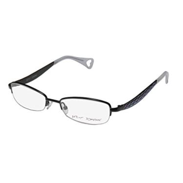 Imagem de Betsey Johnson Boho Boa masculino/feminino designer meia aro acessório moda óculos / armação de óculos (50-17-137, preto/multicolorido), Multicor