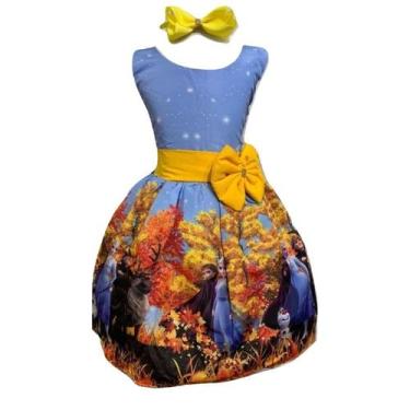 Imagem de Vestido Temático Frozen 2 Ana e Elsa Regata Luxo - PEQUENOS ENCANTOS B