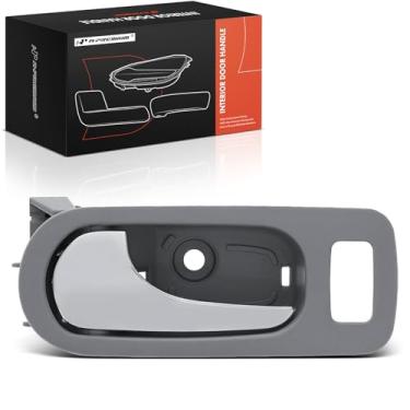 Imagem de A-Premium Maçaneta interior do lado do motorista traseiro esquerdo compatível com Buick LaCrosse, Allure, 2005 2006 2007 2008 2009, caixa cinza com alavanca de zinco cromado, substituição # 15779703