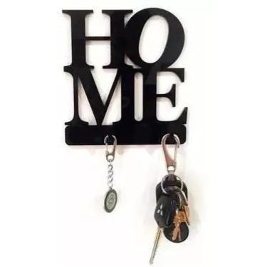 Imagem de Suporte Porta Chaves Mdf Preto Home - Loja Dinka