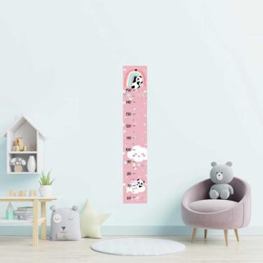 Imagem de Régua Adesiva Infantil Pandas E Arco-íris N09202 20x115cm - Adesivo BR