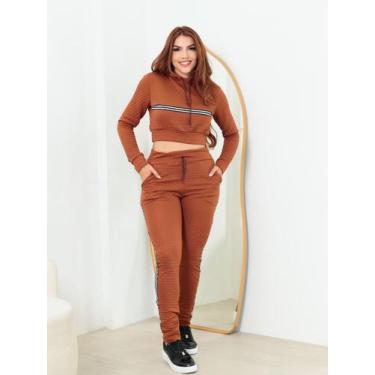 Imagem de Conjunto em Matelasse Blusa Capuz e Calça Listrada Lateral - luh may, 