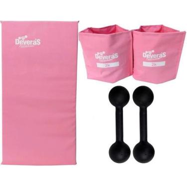 Imagem de kit musculacao halter peso para braços halteres 2 kg tornozeleira peso