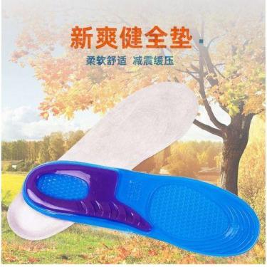 Imagem de Palmilha Silicone Alta Elasticidade Silicone Anti Impacto - oem, Azul