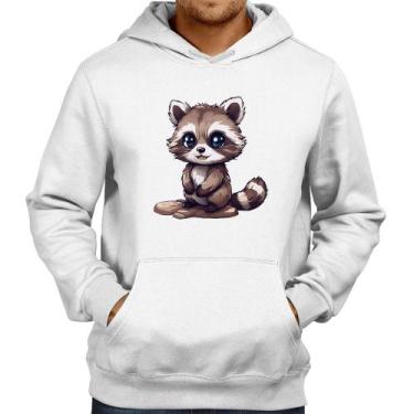 Imagem de Moletom Guaxinim Fofinho - Foca na Moda, Branco, P
