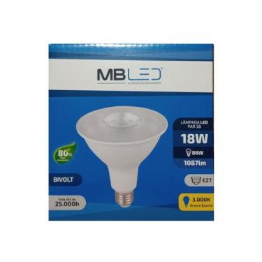 Imagem de Lâmpada Led 18w Par38 Bivolt Luz Branca Morna 3000k Mbled