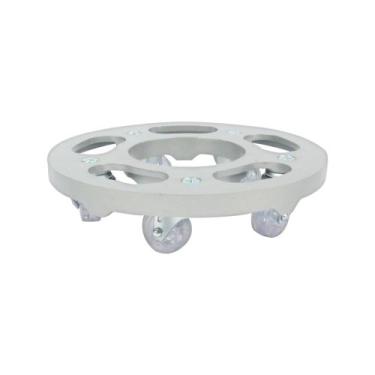 Imagem de Suporte Para Vaso 25cm em Alumínio com Rodas de Silicone em Gel Até 17