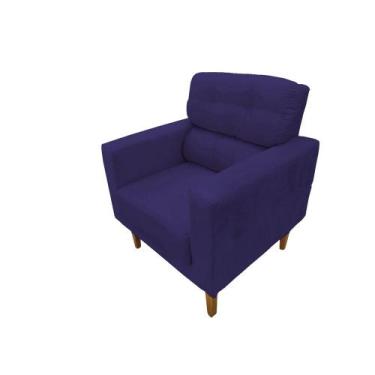 Imagem de Poltrona Decorativa Luna Veludo Cinza Chumbo - Kimi Design