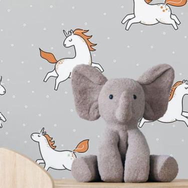Imagem de Papel de Parede Adesivo Infantil Unicornios N016032 0,58x3M - Adesivo 