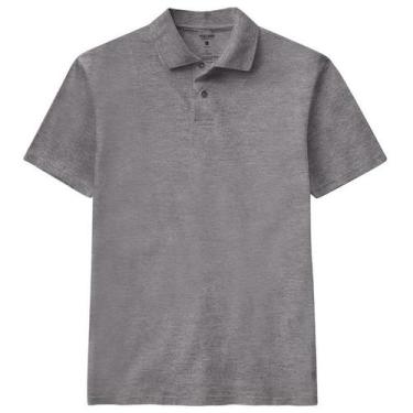 Imagem de Camisa Polo Malha Masculina Malwee Ref. 4430, Cinza escuro, XGG