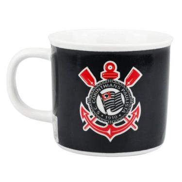 Imagem de Caneca Porcelana Café Chá Larga Corinthians Fé Nunca Falha 350 ml - Mi