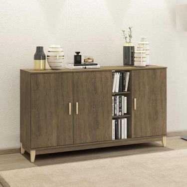 Imagem de Buffet 3 Portas 3 Nichos 160cm Legno Movelbento Freijó
