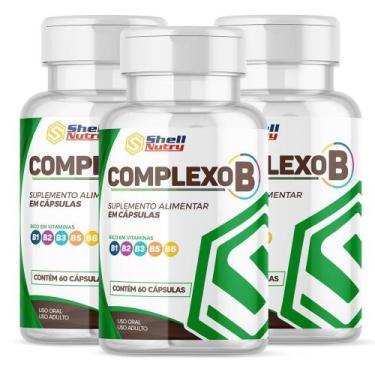 Imagem de Kit 03 Complexo B 100% IDR 180 cápsulas - Shell Nutry