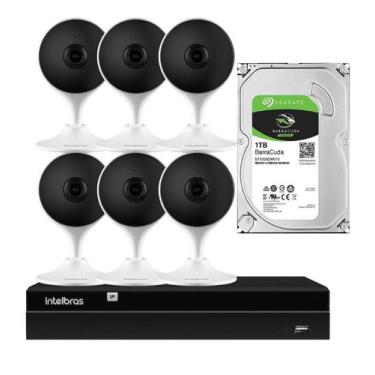 Imagem de  Kit 6 Câmeras IMX Full Hd Wi-fi Com Hd 1tb E Nvd 1408 - Intelbras