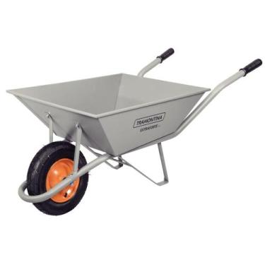 Imagem de Carrinho de Mão Tramontina Extra Forte 65L Chapa Reforçada 0,9mm Pneu 