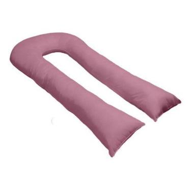 Imagem de Capa Para Travesseiro De Corpo De Formato U 170x80 - HAPPY LINE, Rosa