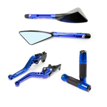 Imagem de Kit Manopla Retrovisor Manete Stark Moto Xre Bros Falcon Tornado Xlx X