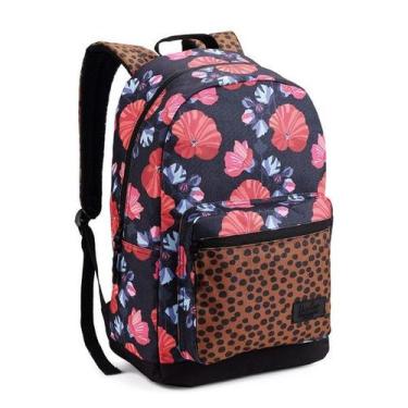 Imagem de Bolsa Mochila Feminina Escolar Universitária Casual Denlex DL1421, Pre