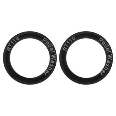 Imagem de Arruelas de pedal 2 peças junta de pedal estendida de liga para estrada montanha reduzindo ruído e fricção com múltiplas opções de cores (Preto)