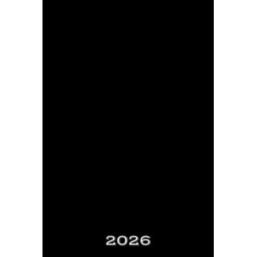 Imagem de 2026 14 Month Simple Calendar Planner 6" x 9" Glossy Elegant Classic Black Cover: Book Includes December 2025 - January 2027
