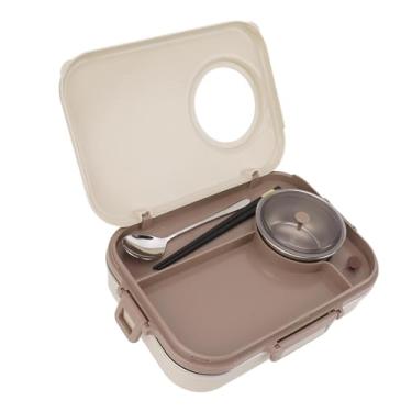 Imagem de Lancheira Térmica, Lancheira Isolada, Recipiente de Comida Isolado, Lancheira de Aço Inoxidável Com Tigela de Sopa, Colher, Pauzinhos, Bege, à Prova de Vazamento, Lancheira (4