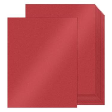 Imagem de 100 folhas de cartolina vermelha brilhante papel vermelho 21 x 27 cm, papel para impressora Goefun de cartolina de 36 kg para Natal, convites, certificados, dia dos namorados, confecção de cartões