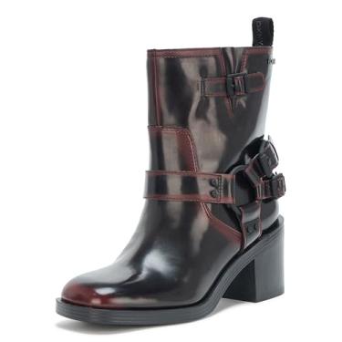 Imagem de DKNY Bota feminina Nolan na moda, Preto/Vinho, 41
