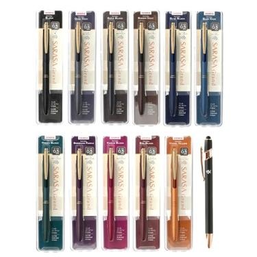 Imagem de Caneta esferográfica Zebra em gel Sarasa Grand 0,5 mm, cor vintage, 11 cores, conjunto de canetas retráteis com adesivo Kanji LOVE