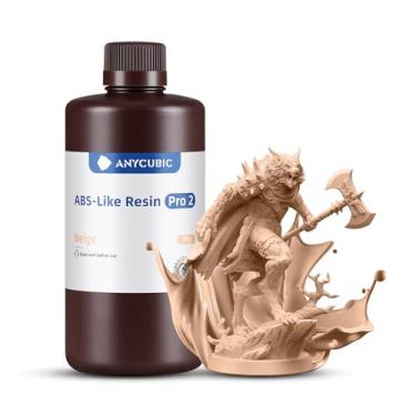 Imagem de ANYCUBIC resina de impressora 3d tipo abs pro 2, mais forte e resistente, alta precisão e longa duração, baixo odor, ampla compatibilidade para todas as impressoras 3d de resina lcd (bege, 1
